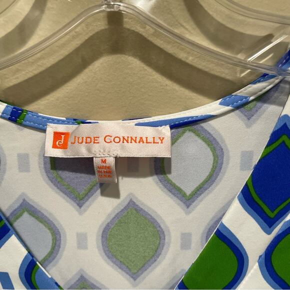 Jude Connally Annabelle Mini Dress Blue White Size Medium - Picture 7 of 8